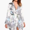 Robe De Chambre Satinée Fleurie -Pas Cher Vêtue Diva Magasin dzz61876 grey xl