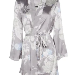 Robe De Chambre Satinée Fleurie -Pas Cher Vêtue Diva Magasin dzz61876 grey xl 2