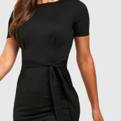 Robe Mi-longue Ajustée à Ceinture -Pas Cher Vêtue Diva Magasin dzz64334 black xl 3