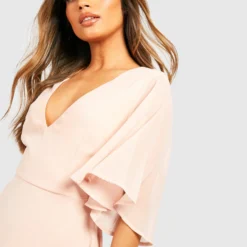 Robe De Demoiselle D'honneur à Manches Larges -Pas Cher Vêtue Diva Magasin dzz64473 blush xl 3 scaled