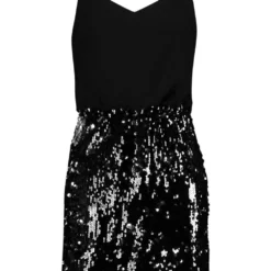 Robe Moulante 2 En 1 à Paillettes -Pas Cher Vêtue Diva Magasin dzz69719 black xl 2