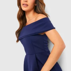Robe Patineuse à Col Bateau -Pas Cher Vêtue Diva Magasin dzz82559 navy xl 3