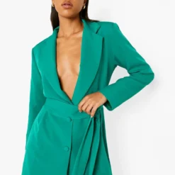 Robe Blazer Nouée à La Taille -Pas Cher Vêtue Diva Magasin fzz36689 bright20green xl 3