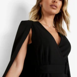 Robe Blazer Courte Capée à Ceinture -Pas Cher Vêtue Diva Magasin fzz38139 black xl 3