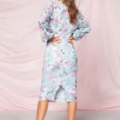 Robe Mi-longue à Paillettes Et Manches Bouffantes 7 Robe Mi-longue à Paillettes Et Manches Bouffantes -Pas Cher Vêtue Diva Magasin fzz69504 pastel20pink xl 1 scaled