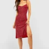 Robe Mi-longue En Jersey à Imprimé Léopard -Pas Cher Vêtue Diva Magasin fzz81679 red xl