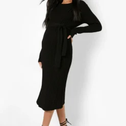 Maternité - Robe Mi-longue à Ceinture