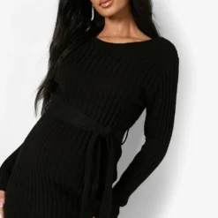 Maternité - Robe Mi-longue à Ceinture -Pas Cher Vêtue Diva Magasin gzz01391 black xl 3