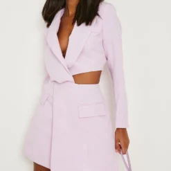 Tall - Robe Blazer Ajustée à Dos Nu 8 Tall - Robe Blazer Ajustée à Dos Nu -Pas Cher Vêtue Diva Magasin gzz03037 lilac xl 2
