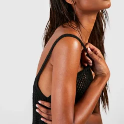 BOOHOO Robe De Plage Recyclée En Crochet 9 BOOHOO Robe De Plage Recyclée En Crochet -Pas Cher Vêtue Diva Magasin gzz04353 black xl 3