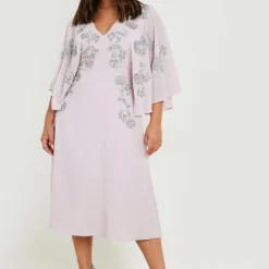 Grande Taille - Robe Patineuse à Ornements -Pas Cher Vêtue Diva Magasin gzz05351 pale20lilac xl 2