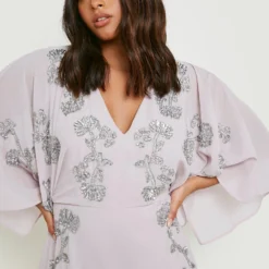 Grande Taille - Robe Patineuse à Ornements -Pas Cher Vêtue Diva Magasin gzz05351 pale20lilac xl 3