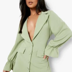 Petite - Robe Blazer à Manches évasées