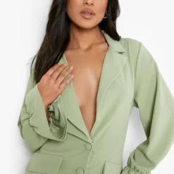 Petite - Robe Blazer à Manches évasées -Pas Cher Vêtue Diva Magasin gzz08606 mint xl 3