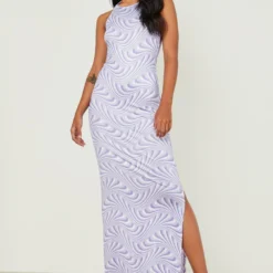 Robe Longue Dos Nu à Rayures 8 Robe Longue Dos Nu à Rayures -Pas Cher Vêtue Diva Magasin gzz09062 lilac xl 2