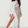 BOOHOO Robe De Plage Côtelée à Fente 2 BOOHOO Robe De Plage Côtelée à Fente -Pas Cher Vêtue Diva Magasin gzz09106 taupe xl