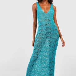 Robe De Plage En Crochet 8 Robe De Plage En Crochet -Pas Cher Vêtue Diva Magasin gzz13047 aqua xl 2