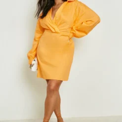 Grande Taille - Robe Chemise Croisée