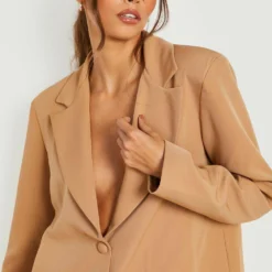 Robe Blazer Relax -Pas Cher Vêtue Diva Magasin gzz14364 camel xl 3
