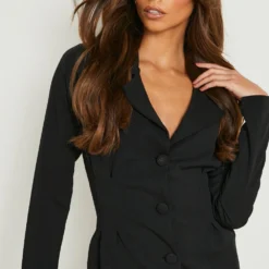 Robe Blazer Ajustée 9 Robe Blazer Ajustée -Pas Cher Vêtue Diva Magasin gzz16128 black xl 3