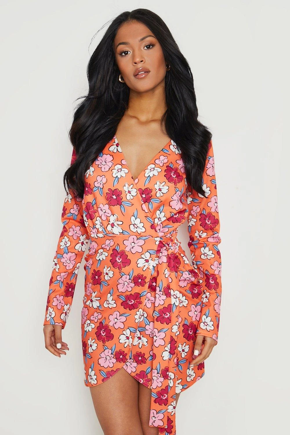 Tall - Robe Blazer Froncée à Imprimé Floral 6 Tall - Robe Blazer Froncée à Imprimé Floral – Image 4