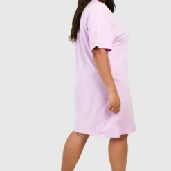 Grande Taille - Robe T-shirt Surteinte -Pas Cher Vêtue Diva Magasin gzz16817 lilac xl 1 scaled