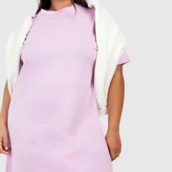 Grande Taille - Robe T-shirt Surteinte -Pas Cher Vêtue Diva Magasin gzz16817 lilac xl 3 scaled