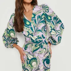 Robe Blazer Cache-cœur Imprimée