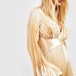 Robe Mi-longue Oversize Satinée -Pas Cher Vêtue Diva Magasin gzz18948 champagne xl 3