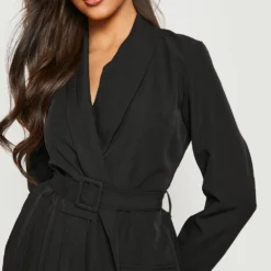 Robe Blazer Plissée -Pas Cher Vêtue Diva Magasin gzz19018 black xl 3
