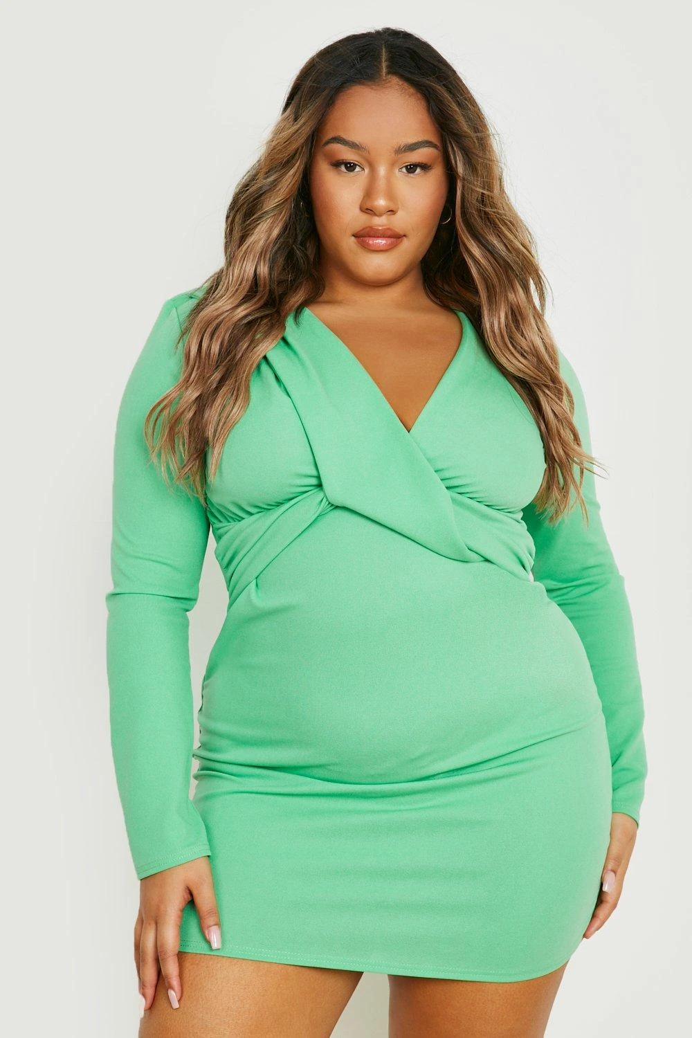 Grande Taille - Robe Blazer à Détails Croisés 3 Grande Taille - Robe Blazer à Détails Croisés