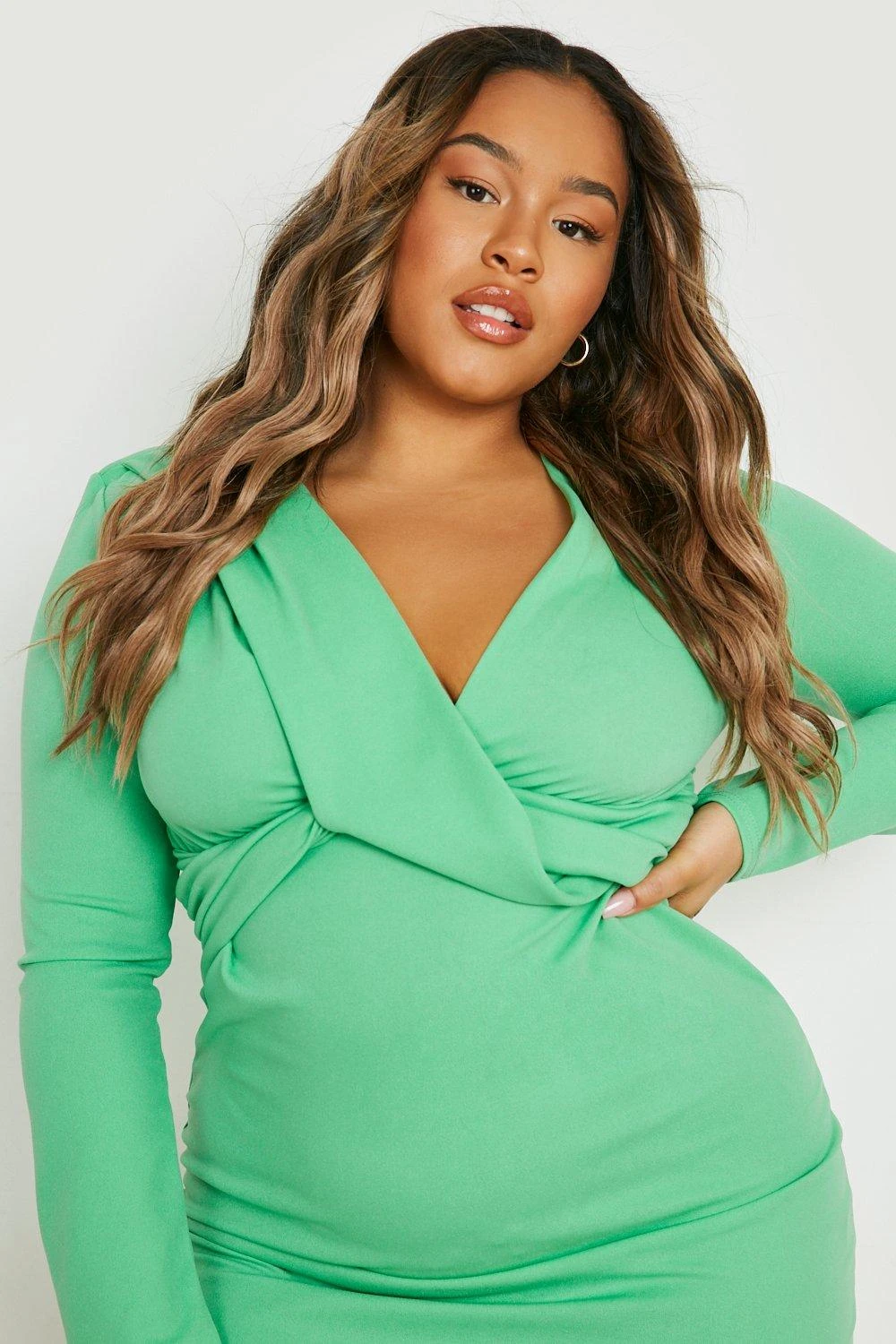 Grande Taille - Robe Blazer à Détails Croisés 6 Grande Taille - Robe Blazer à Détails Croisés – Image 4