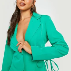 Robe Blazer De Tailleur -Pas Cher Vêtue Diva Magasin gzz19639 bright20green xl 3