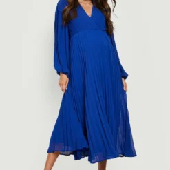 Maternité - Robe De Grossesse Portefeuille Plissée