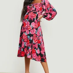 BOOHOO Maternité - Robe De Grossesse Patineuse à Col Carré Et Imprimé Fleuri