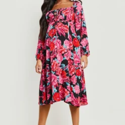 BOOHOO Maternité - Robe De Grossesse Patineuse à Col Carré Et Imprimé Fleuri 8 BOOHOO Maternité - Robe De Grossesse Patineuse à Col Carré Et Imprimé Fleuri -Pas Cher Vêtue Diva Magasin gzz21852 black xl 2