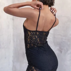 Kourtney Kardashian Barker - Robe Nuisette Courte En Dentelle 9 Kourtney Kardashian Barker - Robe Nuisette Courte En Dentelle -Pas Cher Vêtue Diva Magasin gzz22585 black xl 3