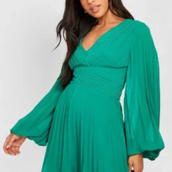 Petite - Robe Portefeuille Plissée