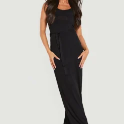 Petite - Robe à Col Rond Et Ceinture