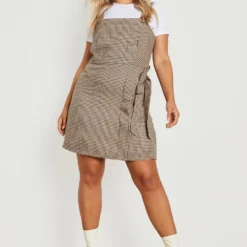 Grande Taille - Robe Salopette à Carreaux -Pas Cher Vêtue Diva Magasin gzz25073 stone xl 2