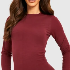 Robe Moulante En Coton -Pas Cher Vêtue Diva Magasin gzz25375 wine xl 3 scaled