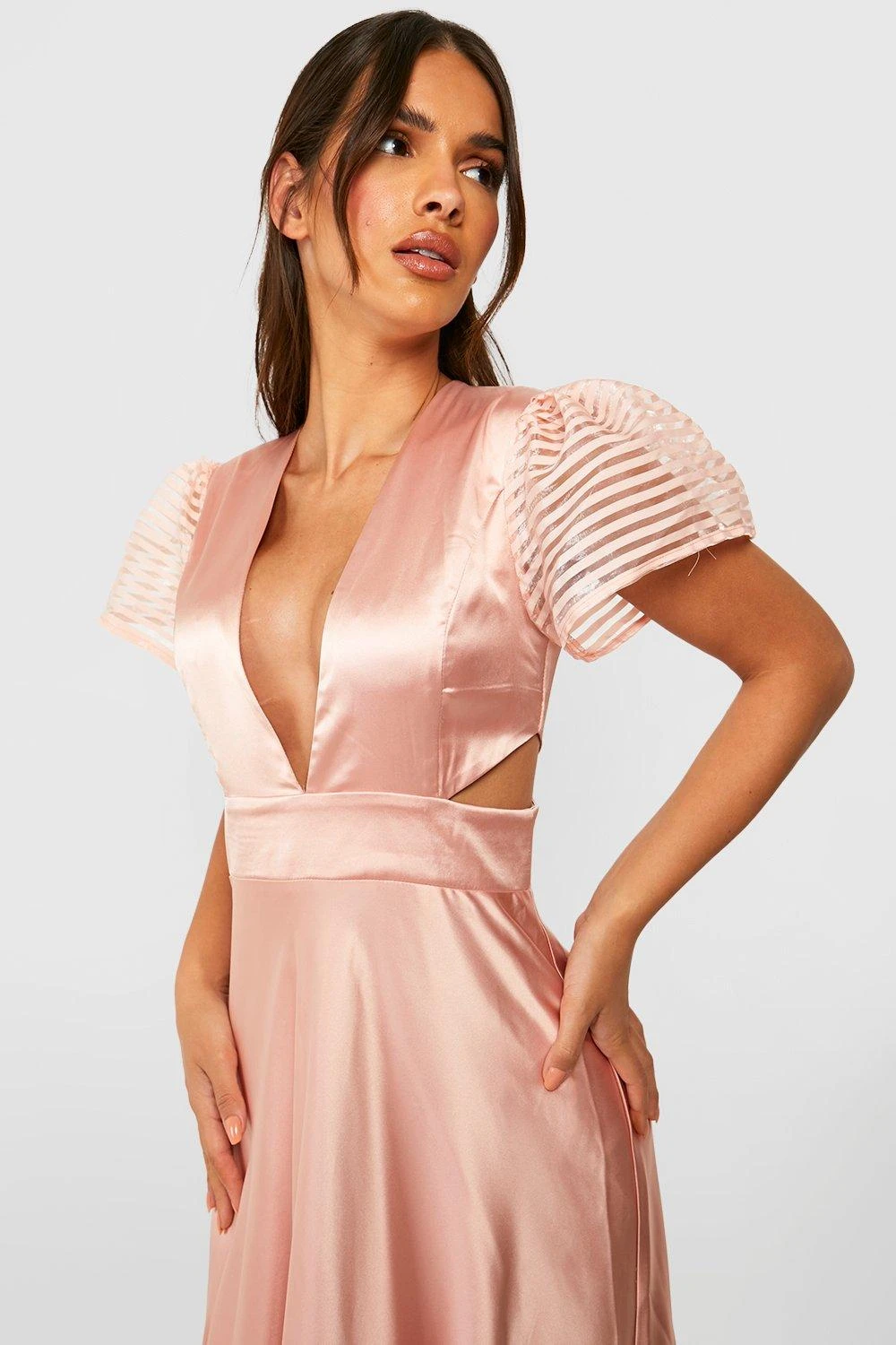 Robe Longue Satinée En Organza 5 Robe Longue Satinée En Organza – Image 3