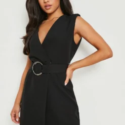 Petite - Robe Blazer Sans Manches