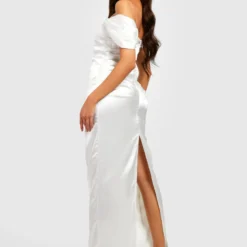 Robe Corset Satinée Drapée 7 Robe Corset Satinée Drapée -Pas Cher Vêtue Diva Magasin gzz25605 white xl 1 scaled