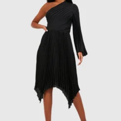 Tall - Robe Mi-longue Asymétrique Plissée