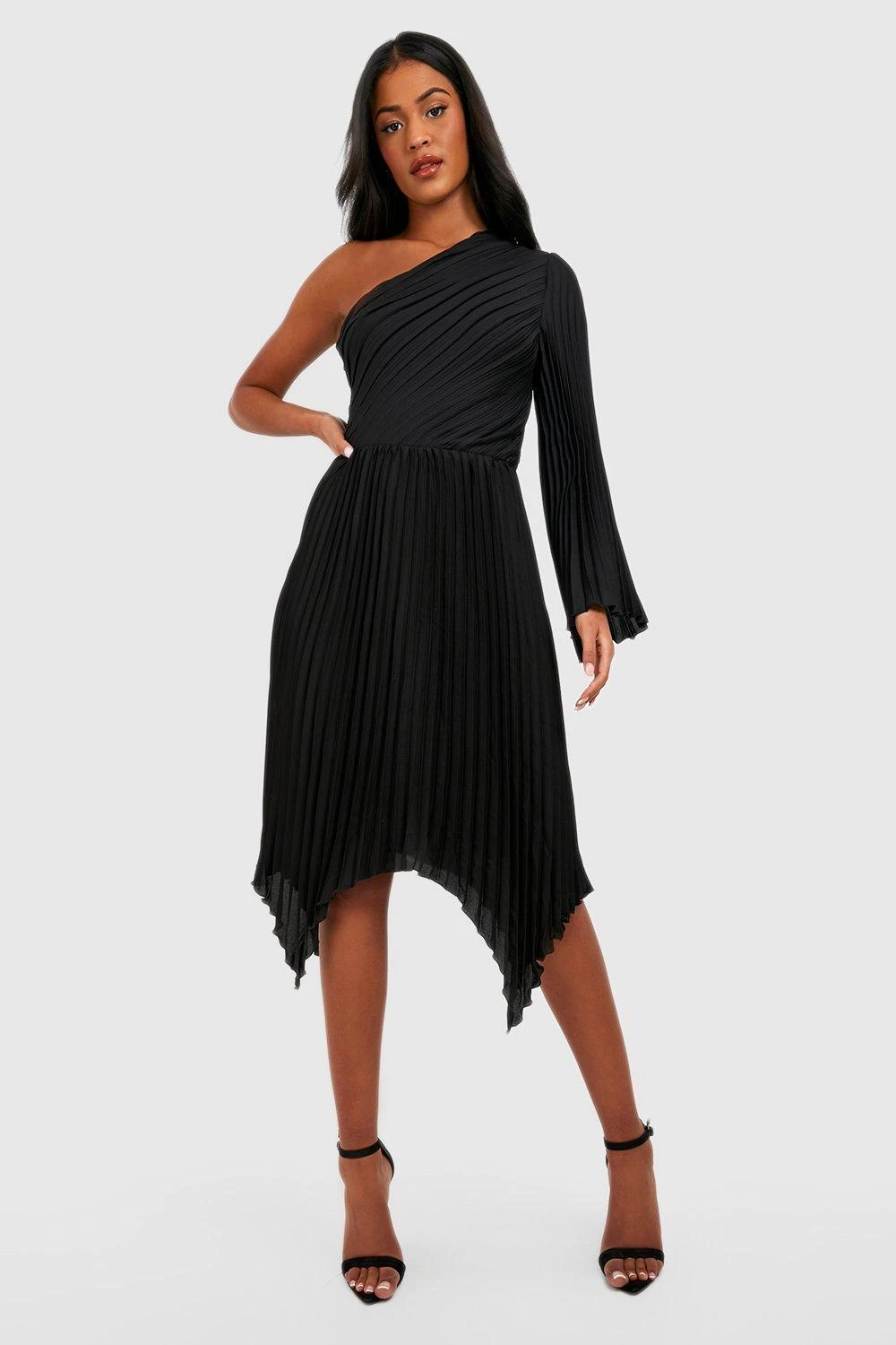 Tall - Robe Mi-longue Asymétrique Plissée 3 Tall - Robe Mi-longue Asymétrique Plissée