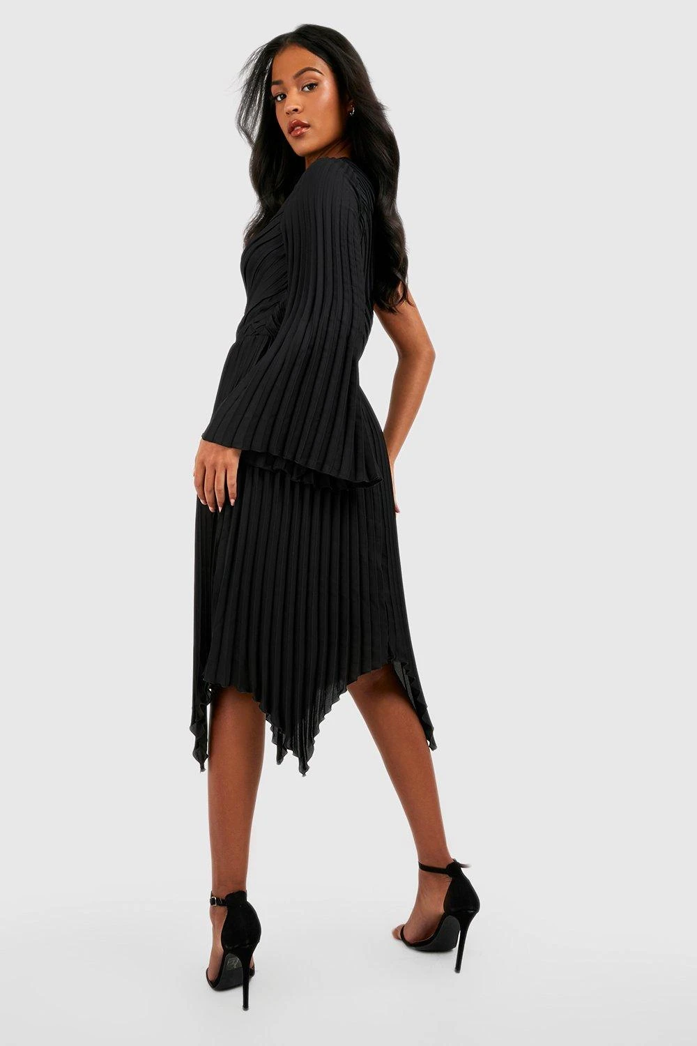 Tall - Robe Mi-longue Asymétrique Plissée 4 Tall - Robe Mi-longue Asymétrique Plissée – Image 2