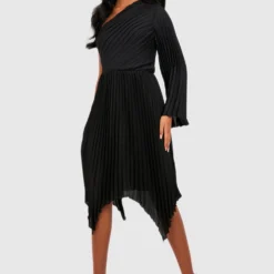 Tall - Robe Mi-longue Asymétrique Plissée 8 Tall - Robe Mi-longue Asymétrique Plissée -Pas Cher Vêtue Diva Magasin gzz25892 black xl 2