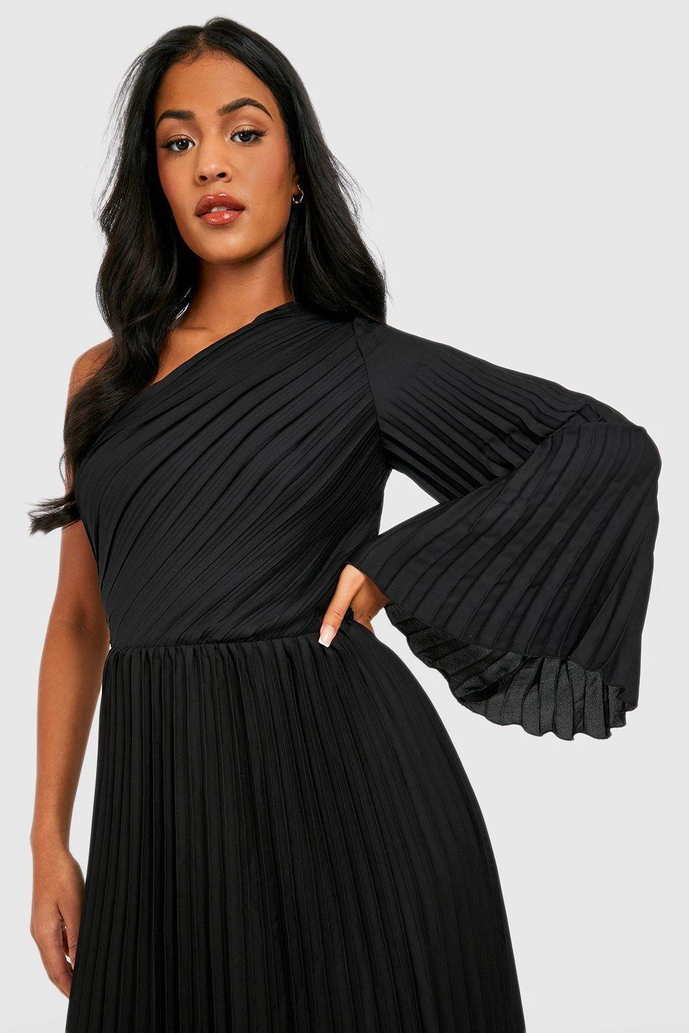 Tall - Robe Mi-longue Asymétrique Plissée 6 Tall - Robe Mi-longue Asymétrique Plissée – Image 4