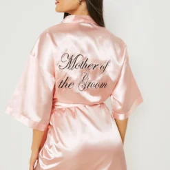 Robe De Chambre Satinée à Slogan 8 Robe De Chambre Satinée à Slogan -Pas Cher Vêtue Diva Magasin gzz26273 rose20gold xl 2